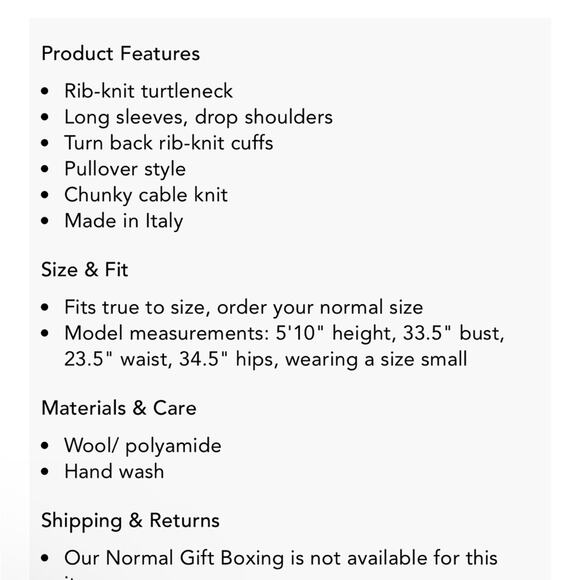 Citizens of Humanity Zola Aran Cable-Knit Chunky Turtleneck Sweater Sz XS/S - Picture 13 of 14